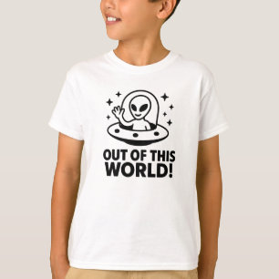 Out of This World Fun Alien Spaceship Graphic T-Shirt