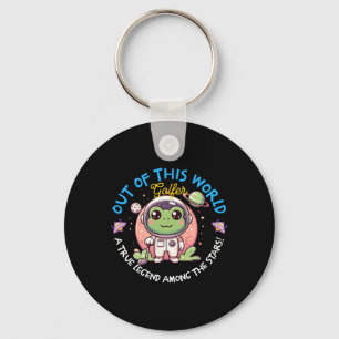 Out Of This World Golfer Frog Astronaut Toad Golfi Key Ring