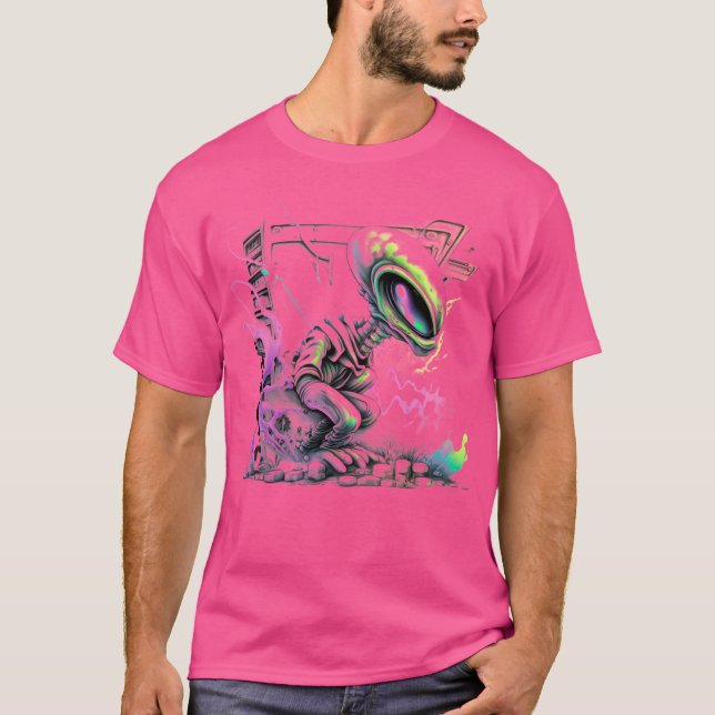 Out Of This World Graffiti Style T-Shirt (Front)