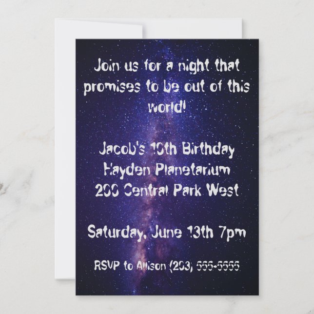 Out of this World Invitation (Front)