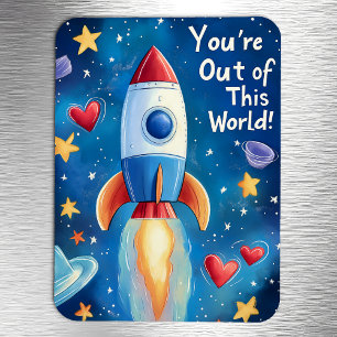 Out of This World Kids Valentine's Day Magnet