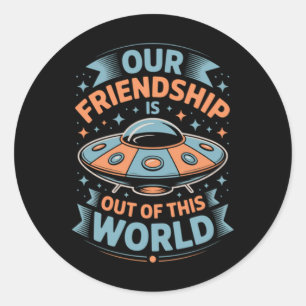 Out of This World Meme Viral Funny Quote Meme Classic Round Sticker