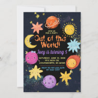 Out of this World Outerspace Invitation