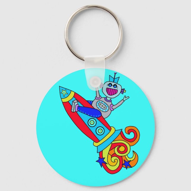 Out of this World Robot Key Ring (Front)