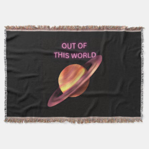 Out of This World Saturn Throw Blanket – Space Des