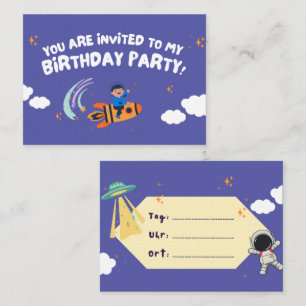 Out of this World! - Simple Birthday Invitation