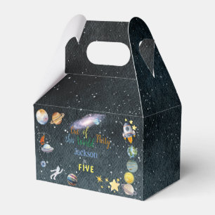 Out of this world space adventure kids birthday favour box