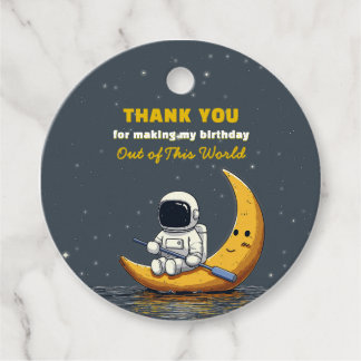 Out of This World Space Birthday Favour Tag