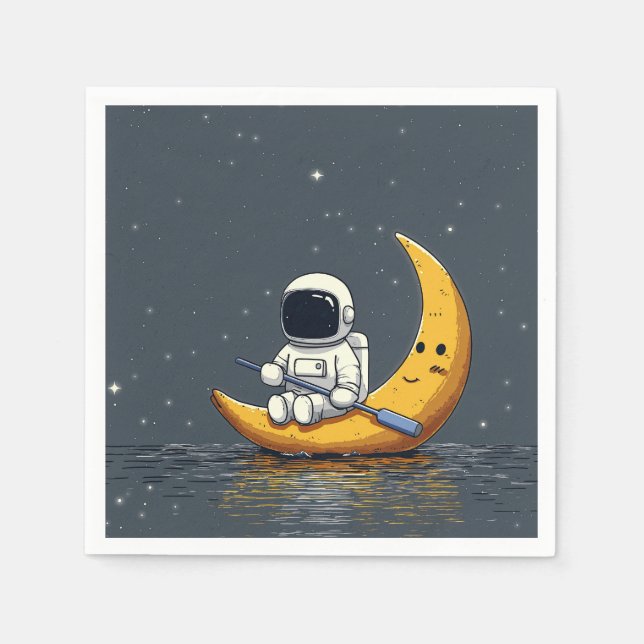Out of This World Space Birthday Napkins (Front)