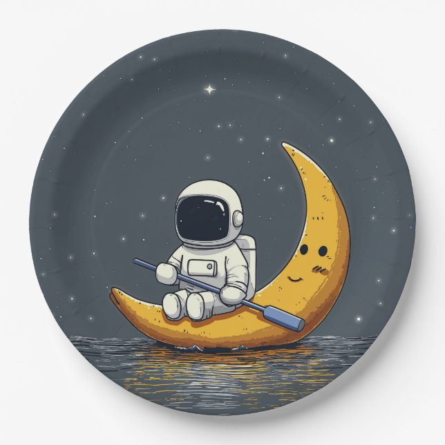 Out of This World Space Birthday Plate (Front)