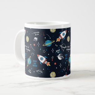Out of This World Space Pattern Large Coffee Mug