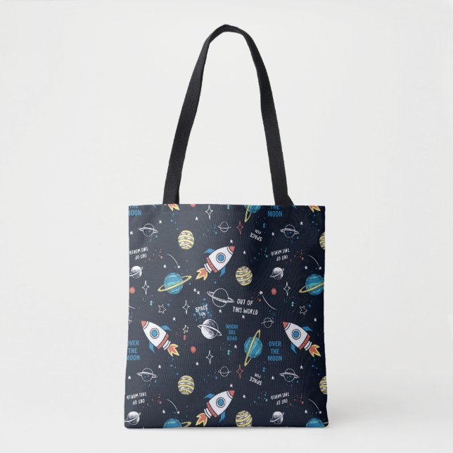 Out of This World Space Pattern Tote Bag (Front)