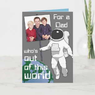 Out of this World Spaceman Father's Day Photo Card