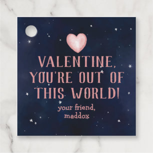 Out of This World Valentine Favour Tags