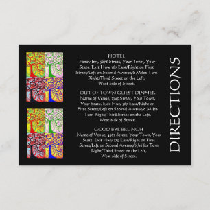 'Out Of Town Guest DIRECTIONS' Card (small rec)