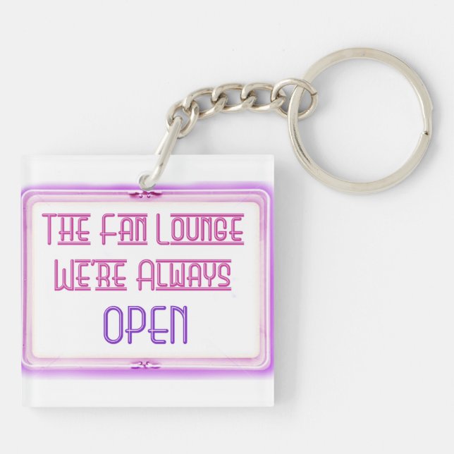Out of Towner Lounger Keychain Pink/black (Back)
