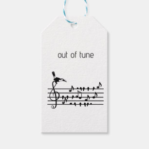 Out of Tune, Toucan & Songbirds Musical Staff Gift Tags