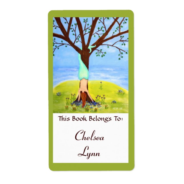 "Out Of Water" Mermaid Art Book Label (Front)