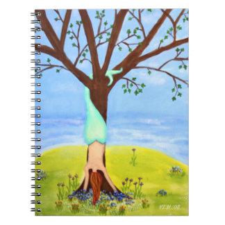 "Out Of Water" Mermaid Art Spiral Notebook