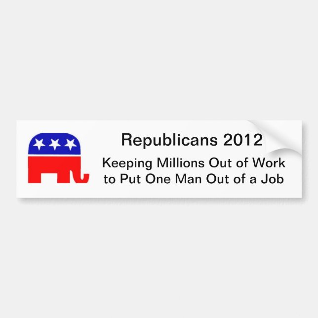 Out of Work Bumper Sticker (Front)