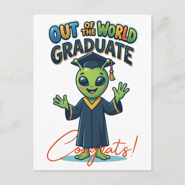 Out Of World Grad Card - Congrats Gift (Front)