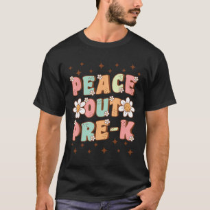 Out Pre-k Cute Groovy Last Day Of Preschool Gradua T-Shirt