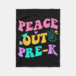 Out Pre-k Grade Last Day Of School Teacher Kids  Fleece Blanket