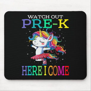 Out Pre-k Here I Come Unicorn Back To School  Mouse Pad