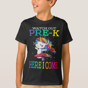 Out Pre-k Here I Come Unicorn Back To School  T-Shirt