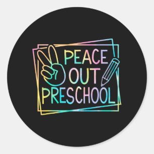 Out Preschool Last Day Of School Summer Break Kids Classic Round Sticker