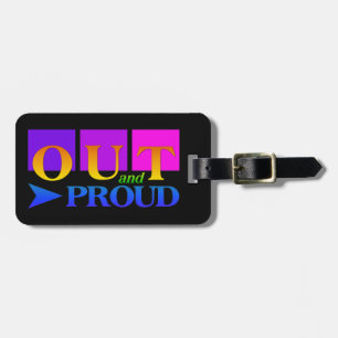 OUT & PROUD custom luggage tag