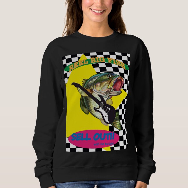Out Reel Big Fish Baseball ¾ Sleeve Sweatshirt (Front)