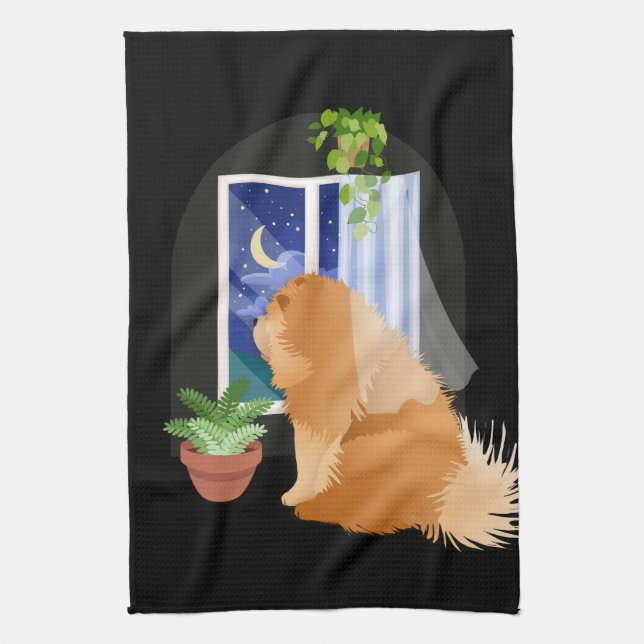  OUT THERE SOMEWHERE  Chow dogshow ringside towel (Vertical)
