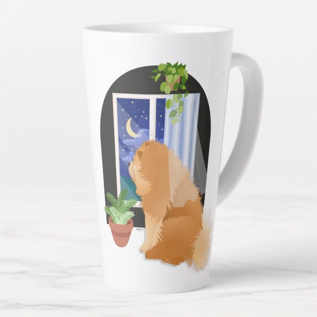  OUT THERE SOMEWHERE  Chow mug customise text (Right Angle)