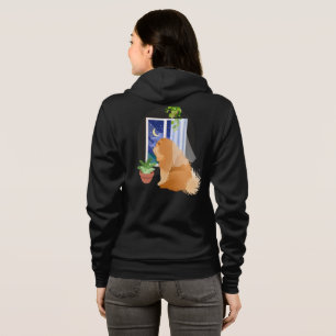 OUT THERE SOMEWHERE Chow zipper BACK/FRONT art Hoodie