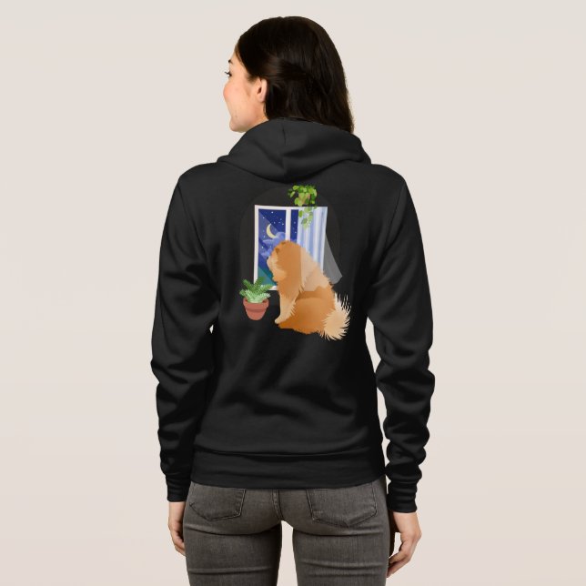  OUT THERE SOMEWHERE  Chow zipper BACK/FRONT art Hoodie (Back Full)