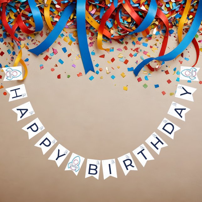Out to Space Customizable Birthday Bunting (Creator Uploaded)