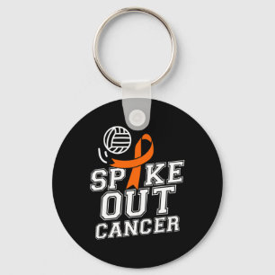Out Volleyball Leukaemia Cancer Awareness Ribbon G Key Ring