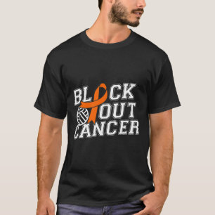 Out Volleyball Leukaemia Cancer Awareness Ribbon  T-Shirt