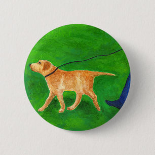 Out Walking the Dog 6 Cm Round Badge
