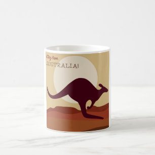 Outback kangaroo coffee mug