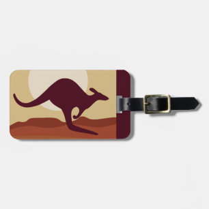 Outback kangaroo luggage tag