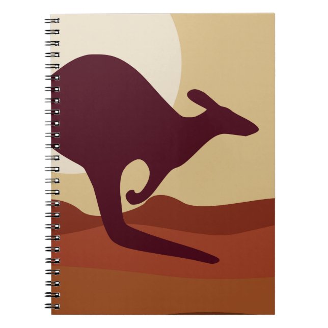 Outback kangaroo spiral notebook (Front)