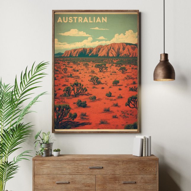 Outback Odyssey – Retro Australian Desert Travel  Poster (Creator Uploaded)