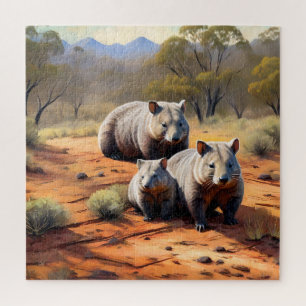 Outback Trio: Wombat Wanderers, Jigsaw Puzzle