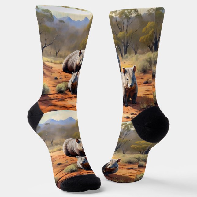 Outback Trio: Wombat Wanderers, Socks (Angled)