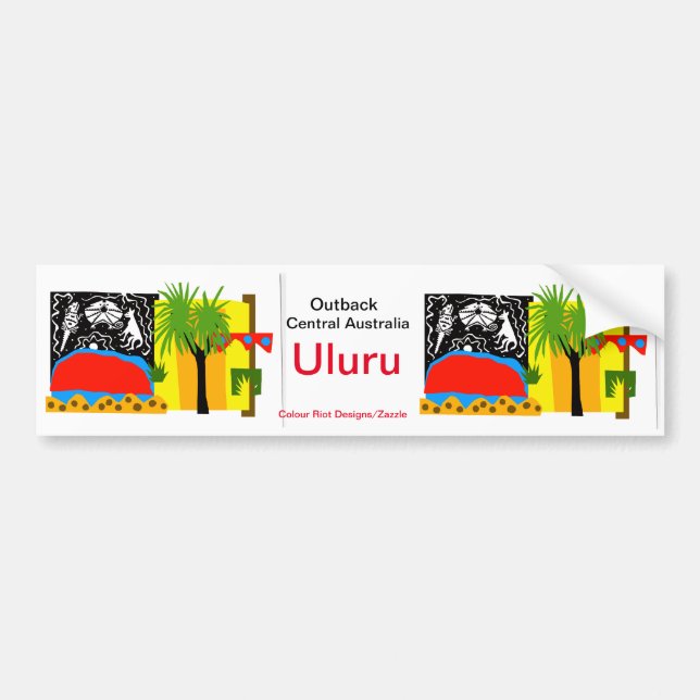 Outback- Uluru - Australian desert -Bumper sticker (Front)