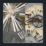 Outburst Tiles I Square Wall Clock<br><div class="desc">Home Décor</div>