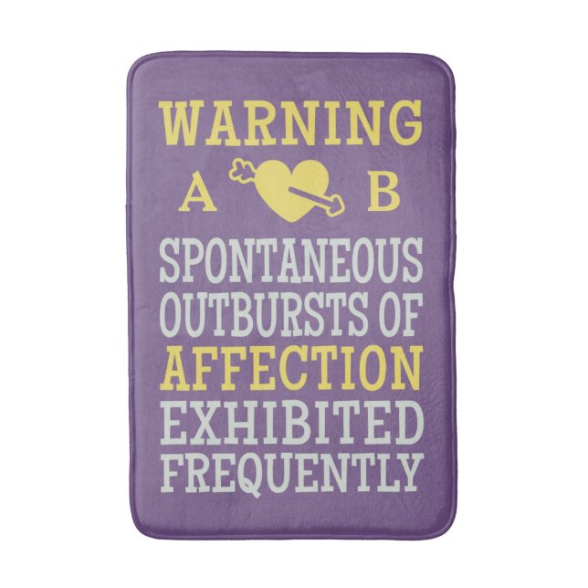 Outbursts of Affection custom monogram bath mats (Front Vertical)