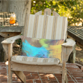 Outdoor Abstract Beach colorway Lumbar Cushion
